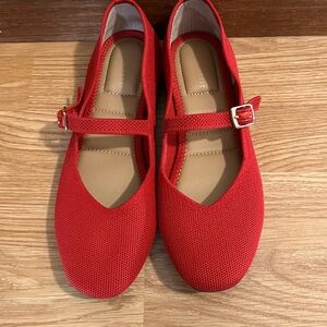 Kelly & Katie Red Mary Jane Flats